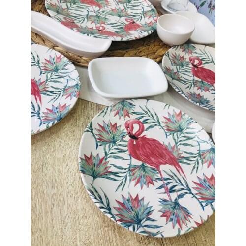 Keramika 6 Personality 15 Piece Flamingo Breakfast Team