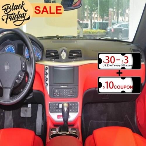 Android 9 For Maserati GT/GC GranTurismo Piano Black or Carbon fiber 2007-2017 Car Radio A/C Board Multimedia Player Stereo GPS