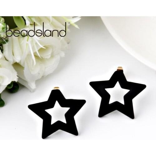 Beadsland Acetic Acrylic Drop Earrings Hollow Star Design Fashion Ethnic Woman Girl Party Festival Hot Sell Gift 40432