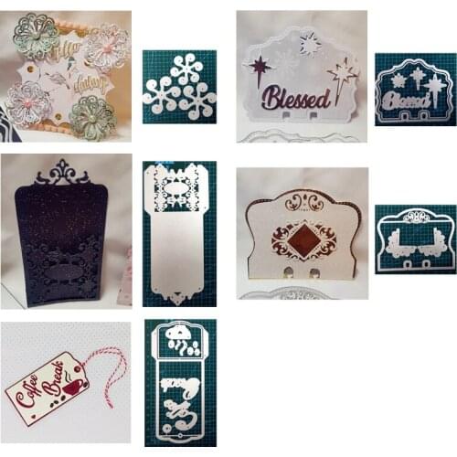 "Blessed" Word Flowers Laced Frame Metal Cutting Dies for Scrapbooking DIY Album Card Making Decoration Stencil New 2019