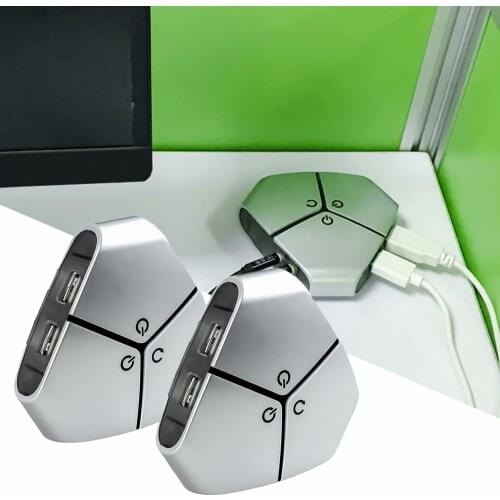 Desktop PC Computer Case Power Supply On/Off Reset Button Switch with Dual USB Ports Audio Microphone Interface