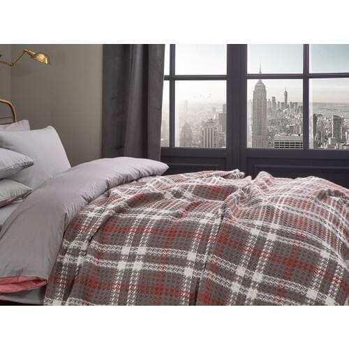 English Home Big Waffle Single Sofa Blanket 150x200 Cm Cinnamon-beige