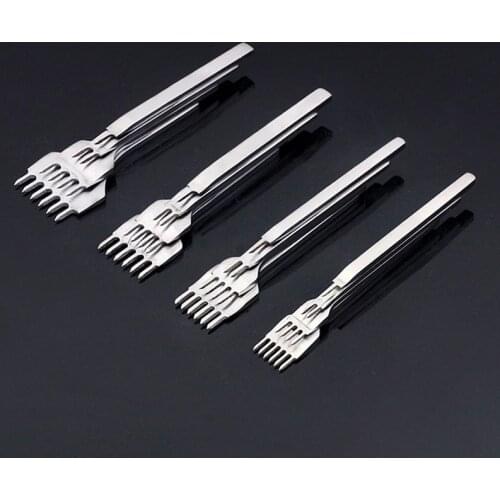 Hole Punches Handmade Leather Tool Home Sewing 1 Pcs Punching Lacing Stitching Punch 3/4/5/6mm Leather Craft Tools 1/2/4/6 Prong