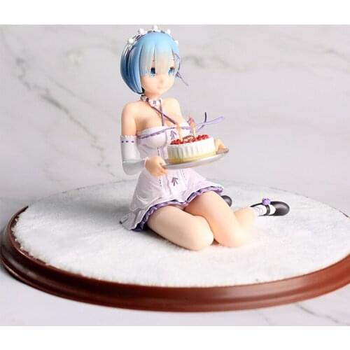 13CM NEW birthday cake Re:Zero Starting Life in Another World Rem PVC Model Figure Xmas toys Gift
