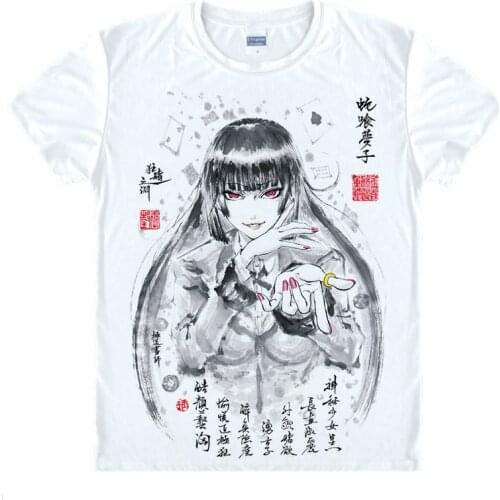 Kakegurui Compulsive Gambler Cosplay T Shirt Yumeko Jabami Summer T-Shirt Saotome Meari Unisex Top Tee Halloween Cosplay Costume