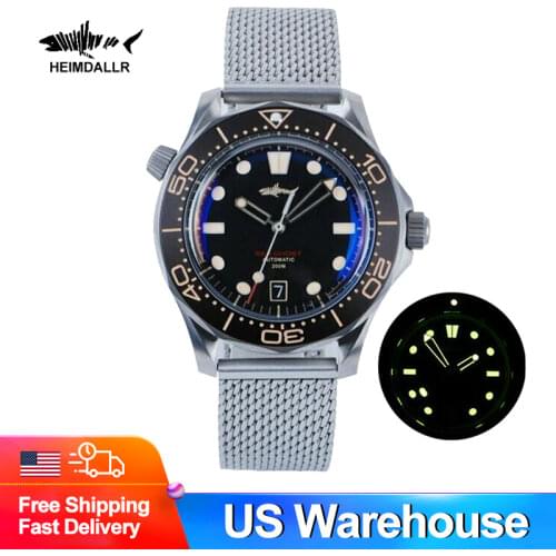 HEIMDALLR Sea Ghost Watch Men Titanium Case NTTD Diver Watches 200M Waterproof NH35A Automatic Mechanical Sapphire Luminous