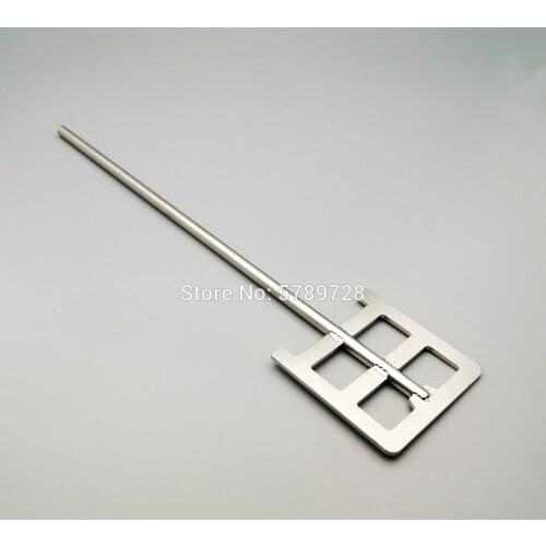 1pc stainless steel anchor type blade paddle leaf-width 60mm 80mm impeller stirring blade with rod,Used in lab mixing tools