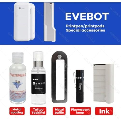 Evebot Printpen Mini Printer Tattoo Tackifier coating Coffee fixed colorful ink cartridge DIY Printing Consumables Printer