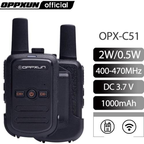 OPPXUN New OPX-C51 MINI Handheld Walkie Talkie Portable Ham CB Two Way Radio Handy Communicator Intercom Transceiver Gift Hiking