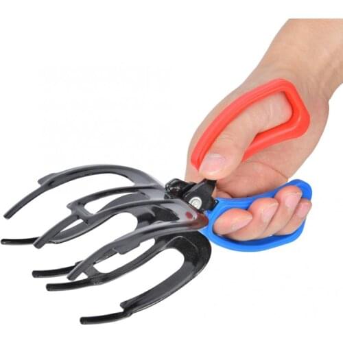 Portable Fishing Grip Metal 3-Claw Fish Catch Stainless Steel Clip Clamp Grip Freshwater Outdoor Fishing Tackle Accessory