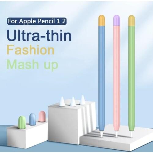 Portable Soft Silicone Case For Apple Pencil 1st 2nd Case ipad Pencil 1 2 case Tablet Touch Stylus Pen Protective Cover Pouch