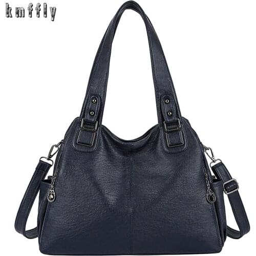 Casual Tote Bags Female Luxury Handbag Large Capacity Shoulder Bag for Women Ladies Vintage PU Leather Crossbody Bag Sac a Main