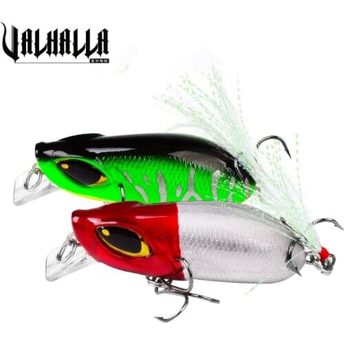 VALHALLA 1pc Minnow Fishing Lures 5cm 8g Mini Floating Crankbaits Artificial Hard Baits With Feather Hook Bass Fishing Tackle