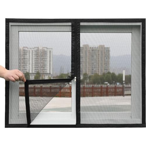 Custom Zipper Mosquito Nets Mosquito Nets for Windows Summer Insect-proof Curtains Removable Household ScreenDoors Screen Window