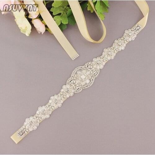 Fashion Belts Sash Bridal Crystal Pearls Beaded Belts Flowers Wedding Belts Girdle Lady Accessories For Girl Party Decoration