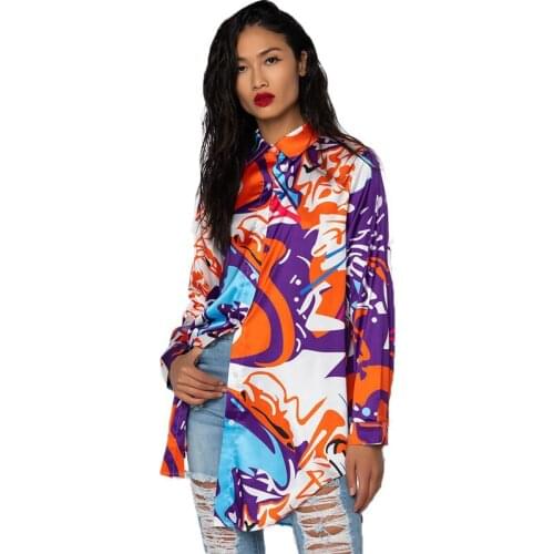 RMSFE 2021 Ladies Long Sleeve Lapel Cardigan Printed Fine Check Single Breasted Navy Collar Street Trendy Shirt