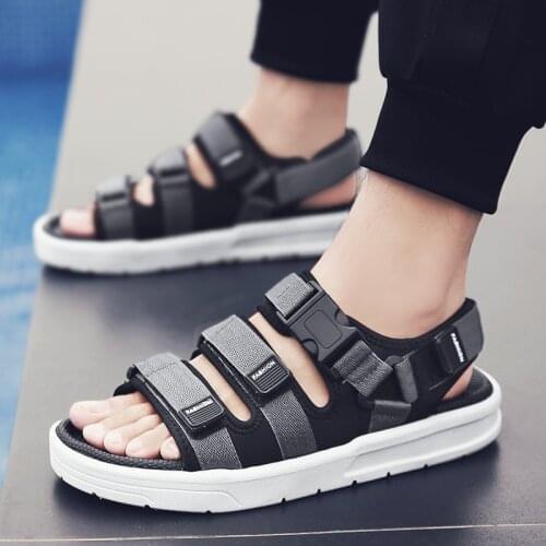 2020 New Summer Casual Shoes Men Sandals Gladiator Sandals Open Toe Platform Outdoor Beach Sandal Rome Footwear Black NANLX17