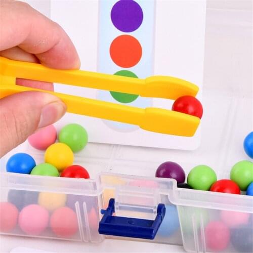 Early Education Logic Training Kindergarten Teaching Aids Montessori Materials Clip Beads Ball Practice Chopsticks Math Toys