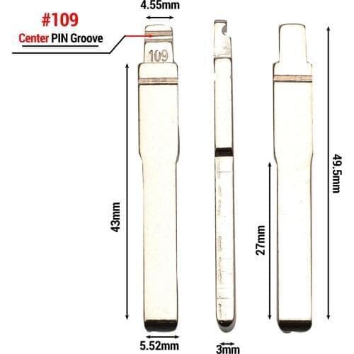 Kutery 10pcs/lot Replacement Remote Key Blade #109 For Ford Focus mondeo Fiesta Transit Galaxy Blank