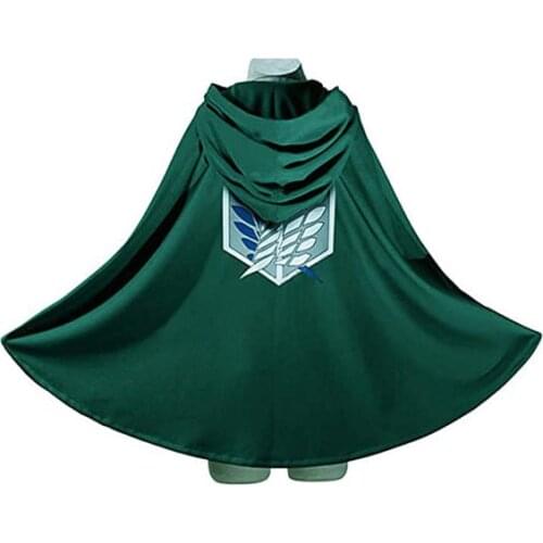 Green black Halloween Fashion Anime no Kyojin Cloak Cape Clothes Cosplay Costume Fantasia Attack on Titan