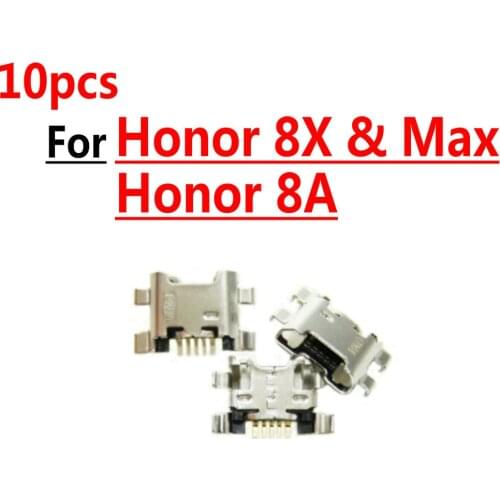 10pcs New Micro USB Plug Charging Port Connector Socket For Huawei Honor 8A 8X Max