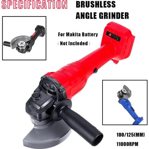 18V 800W 125mm Brushless Cordless Impact Angle Grinder Home Power Tool Cutting Machine Polisher Without For Makita 18V Battery