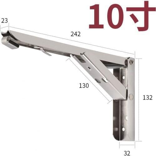 2pcs Folding Shelf Brackets Stainless steel Heavy Duty wall shelf partition table high load-bearing Foldable tripod stand 2021