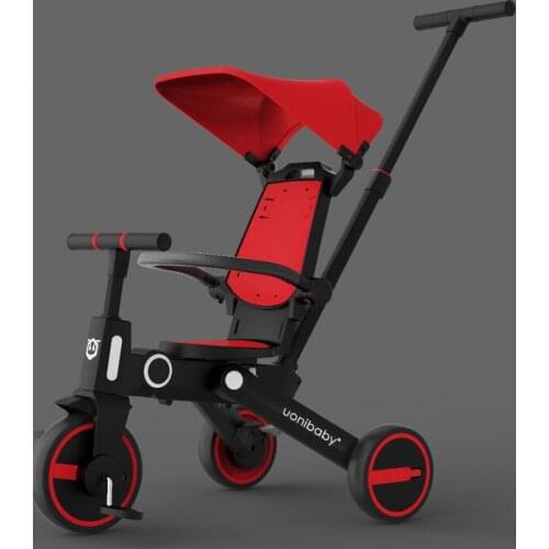 4 In 1 Children Tricycle Scooter Child Two Wheel Bike Foldable Baby Balance Bike Kids Scooter Baby Stroller for 1-6 Years Old
