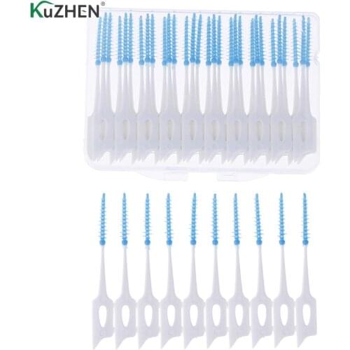 40Pcs/Box Push-Pull Interdental Brush 0.7mm Gum Orthodontic Wire Brush Oral Care