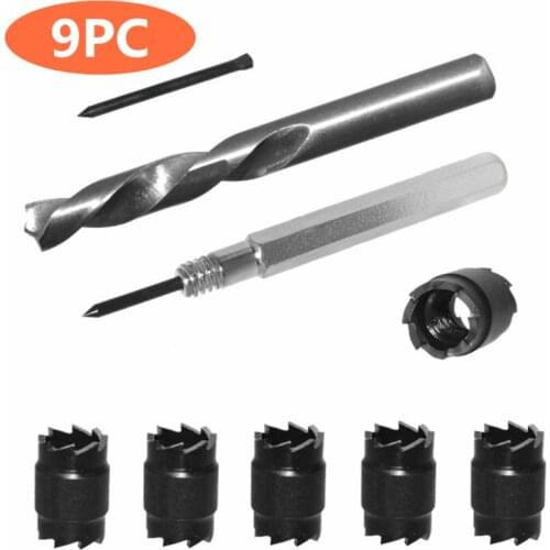 9/13pcs 3/8'' Double Sided Rotary Spot Bits Weld Cutter Remover Drill Bit Hex Shank Electric Power Tool Accessories