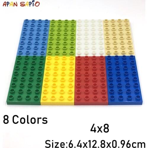 Big Size Building Blocks 4X8 Dots 2PCS/lot 10Colors Educational Figures Brick Toys for Children Compatible with Legoe Doploe
