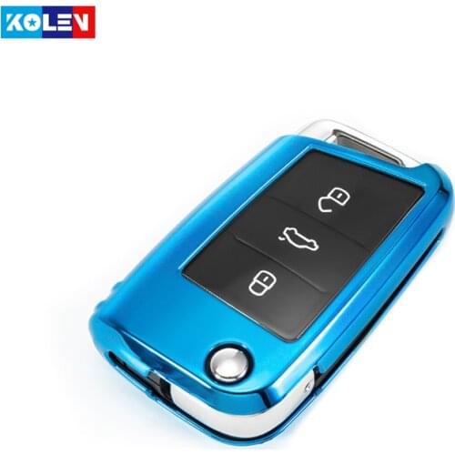 Soft TPU Car Remote Key Case Cover For Volkswagen VW Golf 7 MK7 Polo For Seat Ibiza Leon FR2 Altea Aztec For Skoda Octavia Karoq