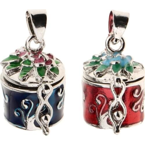Enamel Color Memorial Pet Pendant Cremation Urn Keepsake Jewelry Lockable