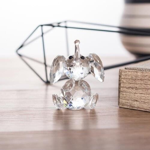 Crystal Elephant Figurines Collectibles Glass Animal Personalised Home Ornaments Modern Party Decorations