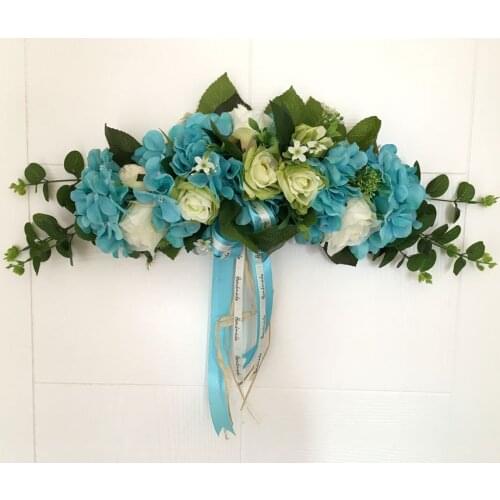 Handmade Simulation rose wreath home door mirror flower Artificial GarlandTrim Garishness wedding party pendant