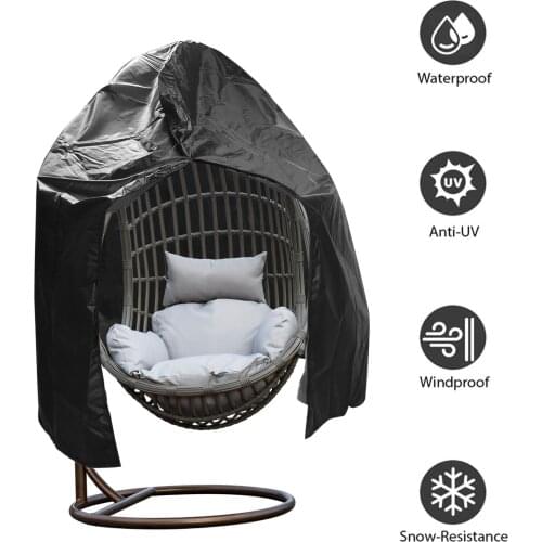 Wear Resistant Hanging Swing Chair Dust Cover Outdoor Chair Protector Furniture Accessory Eggshell Dust Chair Dust Cover