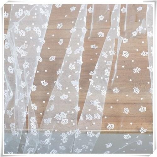 GLace 3Y/lot black white sewing mesh fabric for dress textile skrit accessories home decoration TX1435