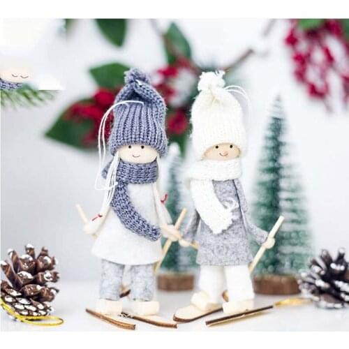 Creative Christmas Angel Toy Girl Ski Pendant Christmas Decoration For Home Xmas Cute Doll Gift Christmas tree Decoration
