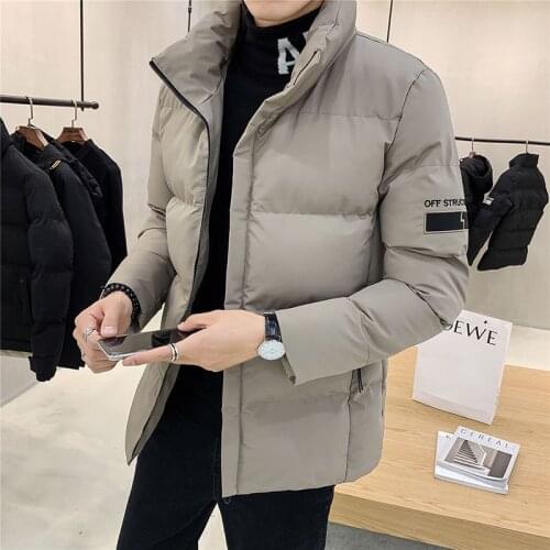 2021 Autumn and Winter New Mens Stand-up Collar Casual Down Jacket Thick Padded Jacket Mens Youth All-match Short Winter Cloth