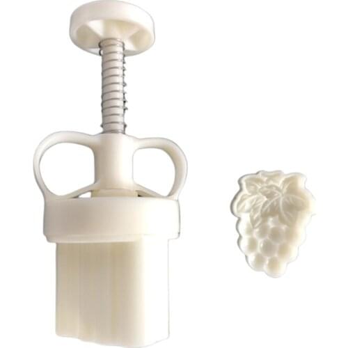 DIY 3D Mooncake Mold Set 50g Grape Pattern Shaped Moon Cake Plastic Mold Press Safe Cookie Molds for Mid-Autumn Festival