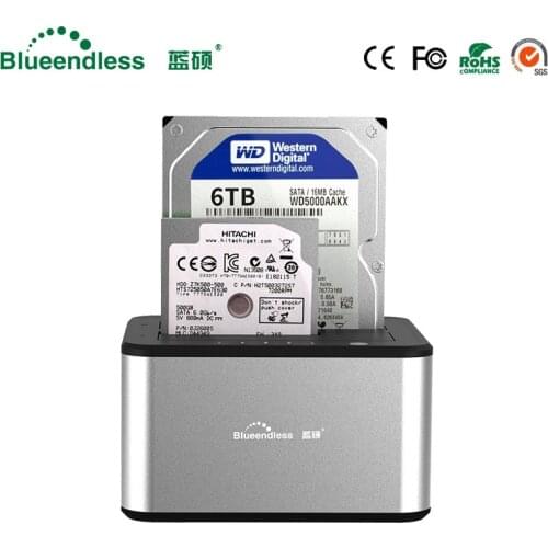 New Reading Speeds Dual Bay Hdd Sata Docking Station Usb 3.0 External Hard Drive Case High Quality Hdd 2.5 Aluminum Hdd Dock Box