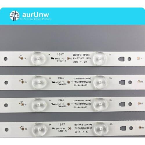 New Ha ir 40inch 4 PCS 12LED 808mm LED backlight strip for LED40D12-ZC14-04 A B LED40D12-03(B) A 30340012203