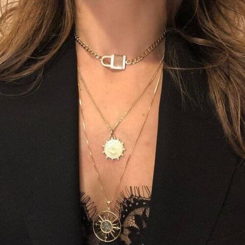 Hip Hop Bling men women necklace Sparking bling cz Miami Cuban Link Chain key charm necklace Rock Punk Iced out jewelry