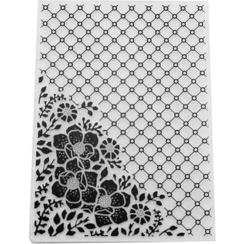 PANFELOU Lotus bubble Embossing folders Plastic For Scrapbooking DIY Template Fondant Cake Photo Album Card Making