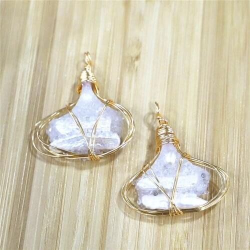 White Pearl Charm Natural Pearl Pendant, Handmade for DIY Jewelry Making Accessories Necklace Pearl Healing Crystals