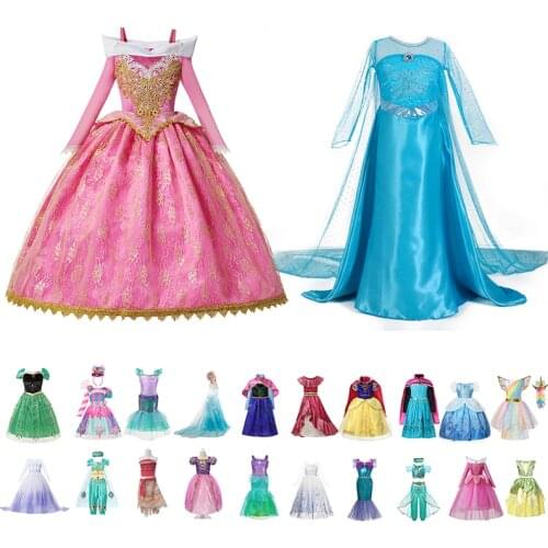 Christmas Costume Elsa Dresses for Girls Dress Anna elsa dress Princess dress Girl Halloween Party Birthday Costume 2021