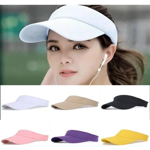 Summer Breathable Air Sun Hats Men Women Adjustable Visor UV Protection Top Empty Solid Sports Tennis Golf Running Sunscreen Cap
