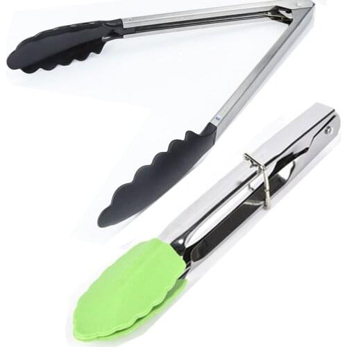 Silicone Food BBQ Grilling Tong Salad Bread Serving Tong Non-Stick Kitchen Barbecue Grilling Cooking Tong Kitchen Accessories