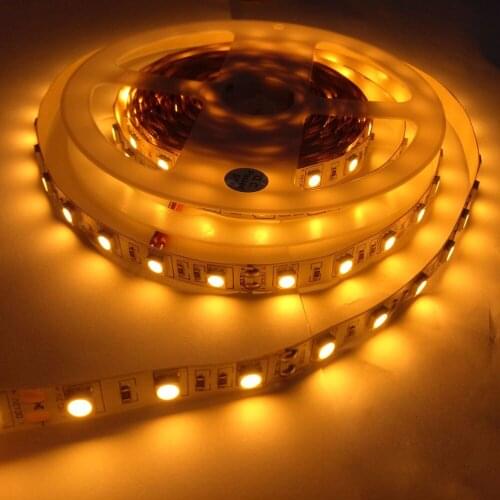 FREE DHL 100m/lot 2000K Gold Yellow 5m 300LED IP20 5050SMD DC12V LED strip light