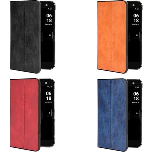 Slim Leather Case Shell Folding Vintage Protective Back Cover for Microsoft Surface Duo Shockproof All-inclusive Cover Case